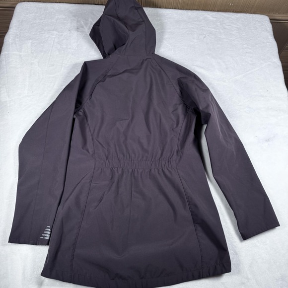 New Balance Jacket Womens Small Brown Hooded Softshell Full Zip Running Athletic - Picture 7 of 10